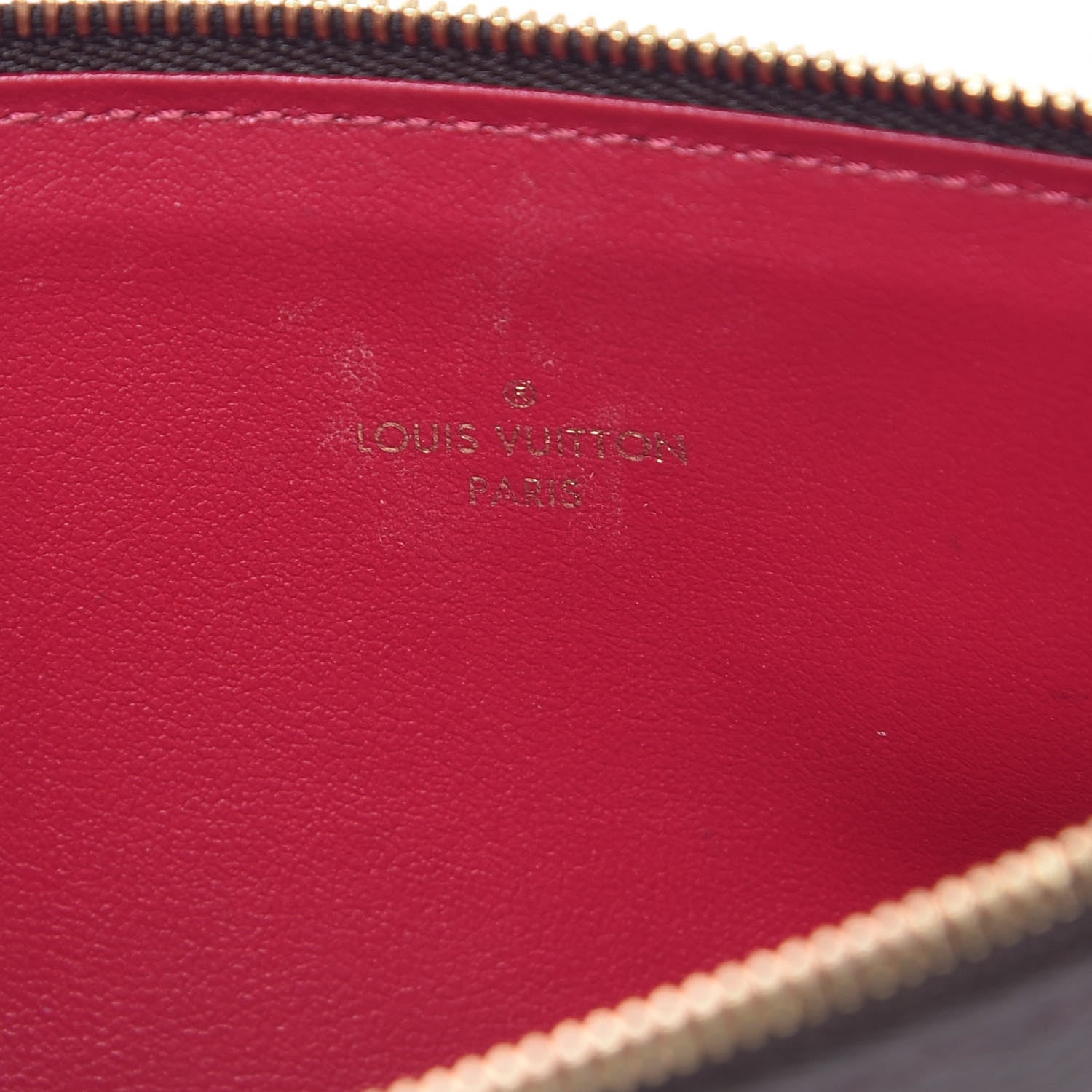 Louis Vuitton Monogram Felicie Chain Wallet Zippered Insert Fuchsia 6 of 7