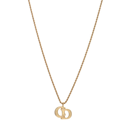 Christian Dior Metal CD Logo Pendant Necklace Gold 1 of 4