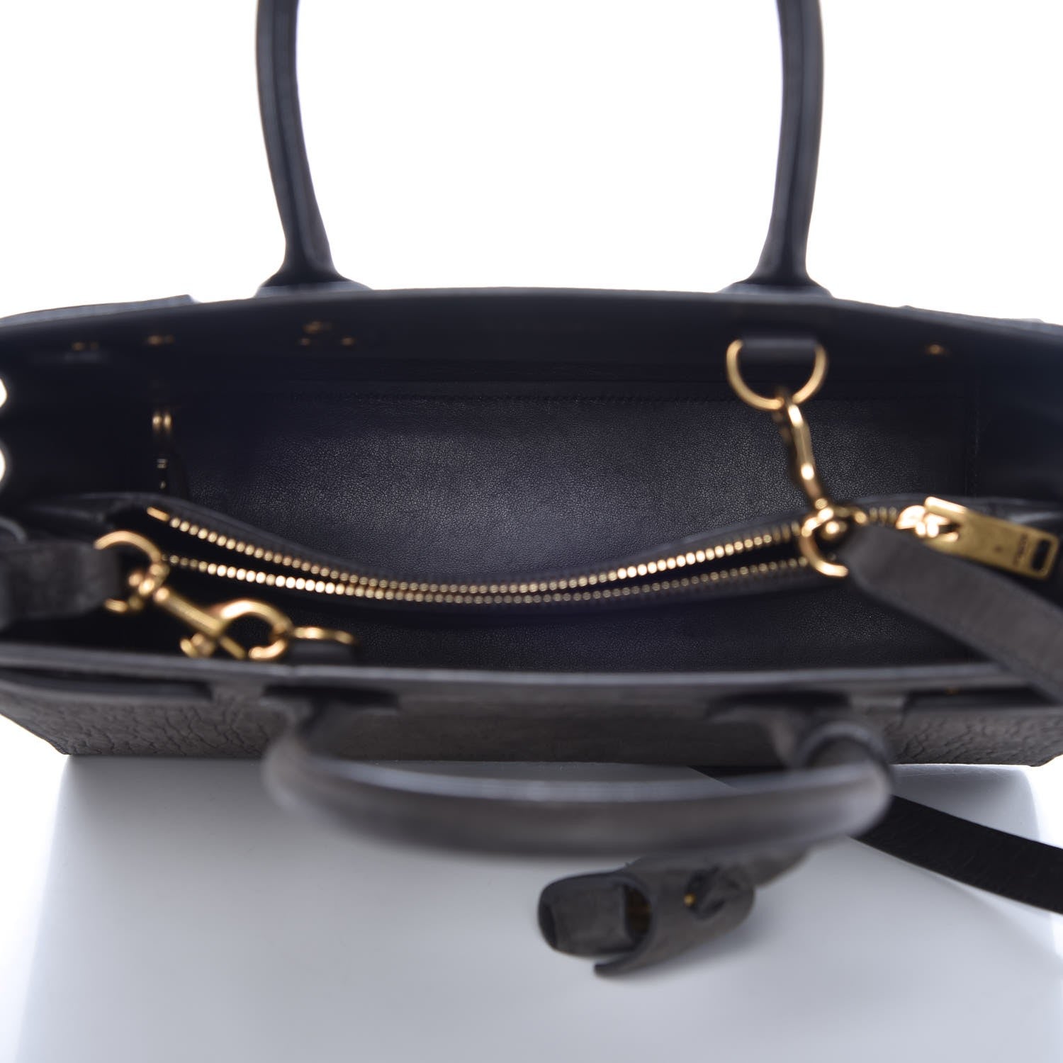Saint Laurent Crocodile Embossed Nubuck Baby Sac De Jour Dark Anthracite 5 of 7