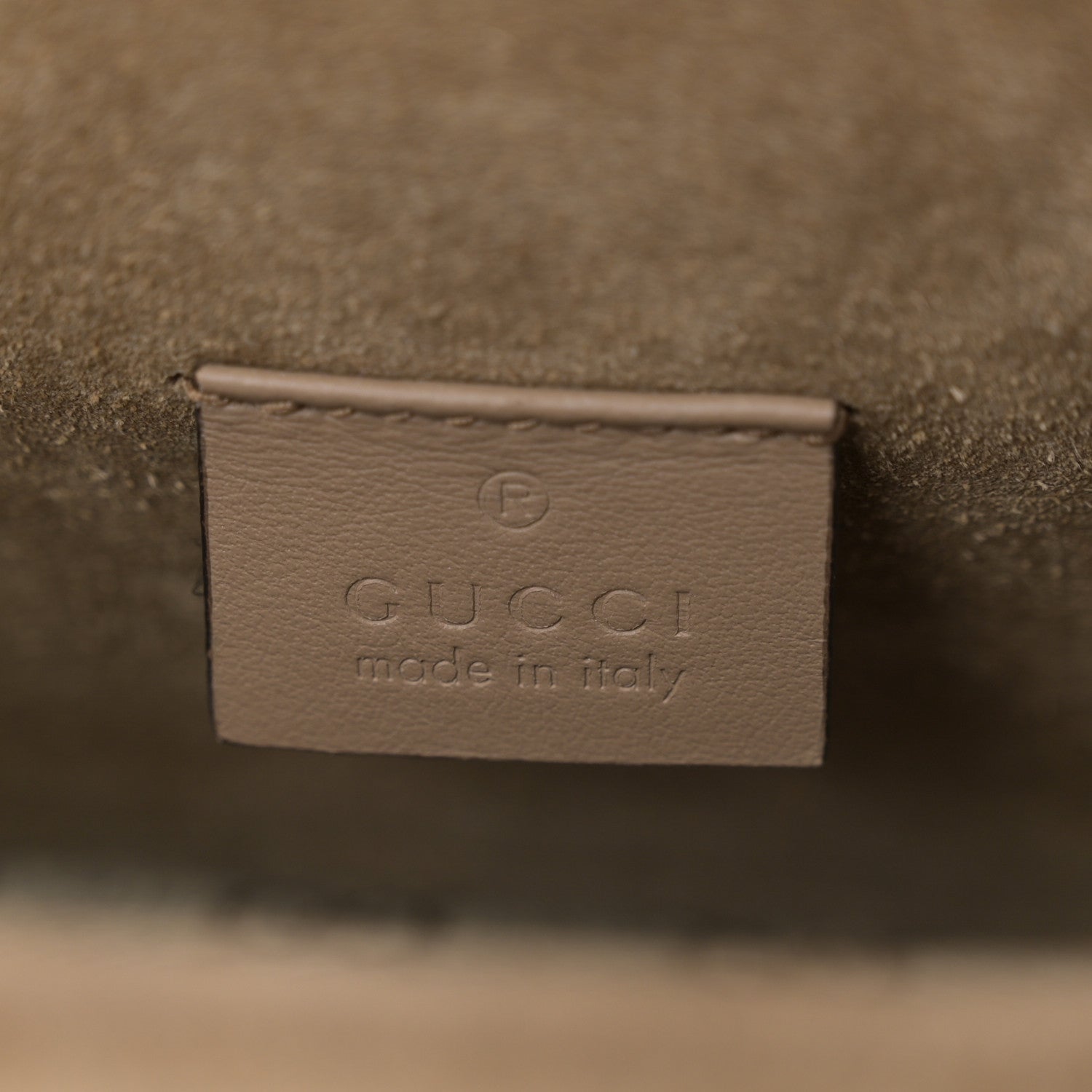 Gucci GG Supreme Monogram Suede Crystal Small Dionysus Shoulder Bag Taupe 6 of 14
