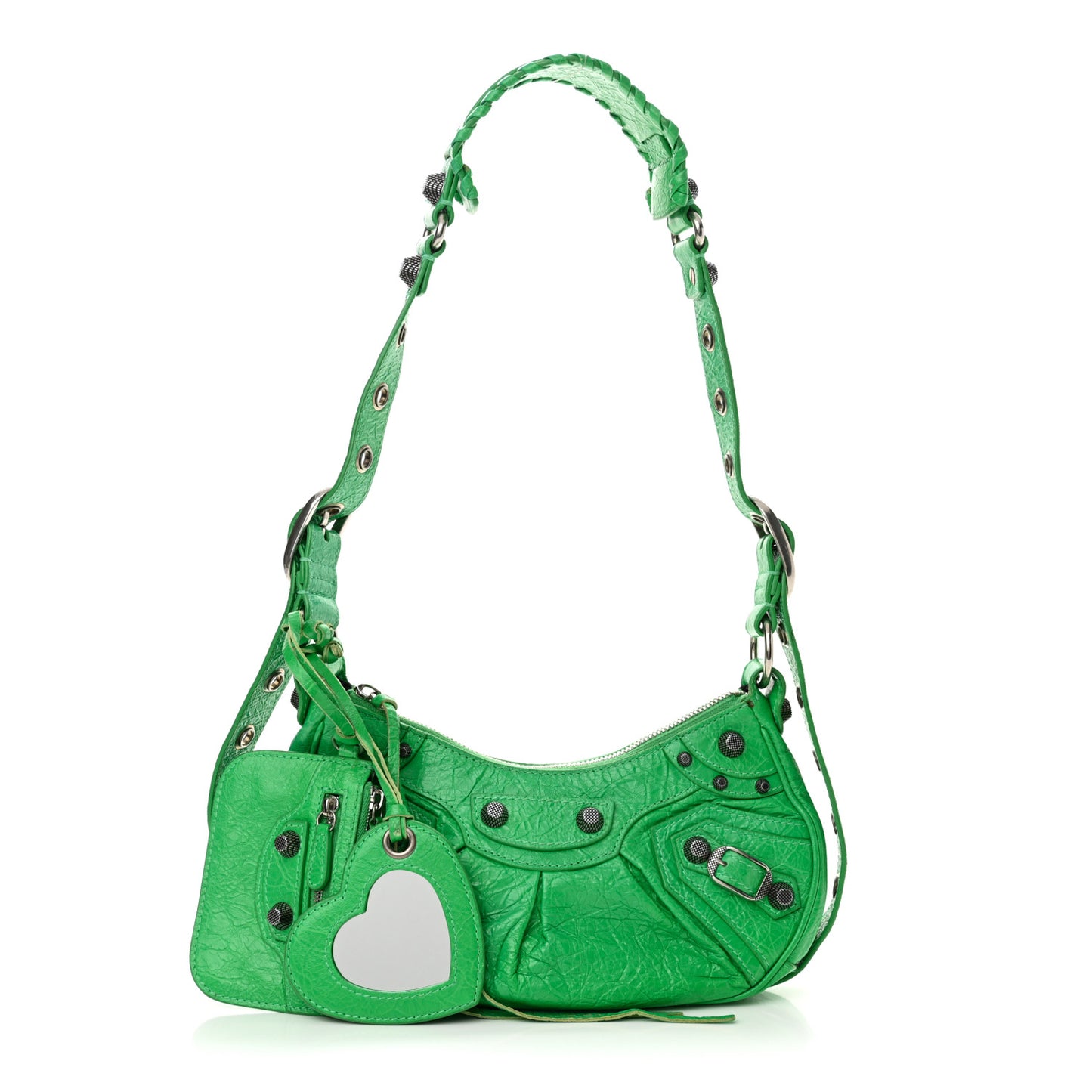 Agneau Arena Le Cagole Shoulder Bag XS Vivid Green
