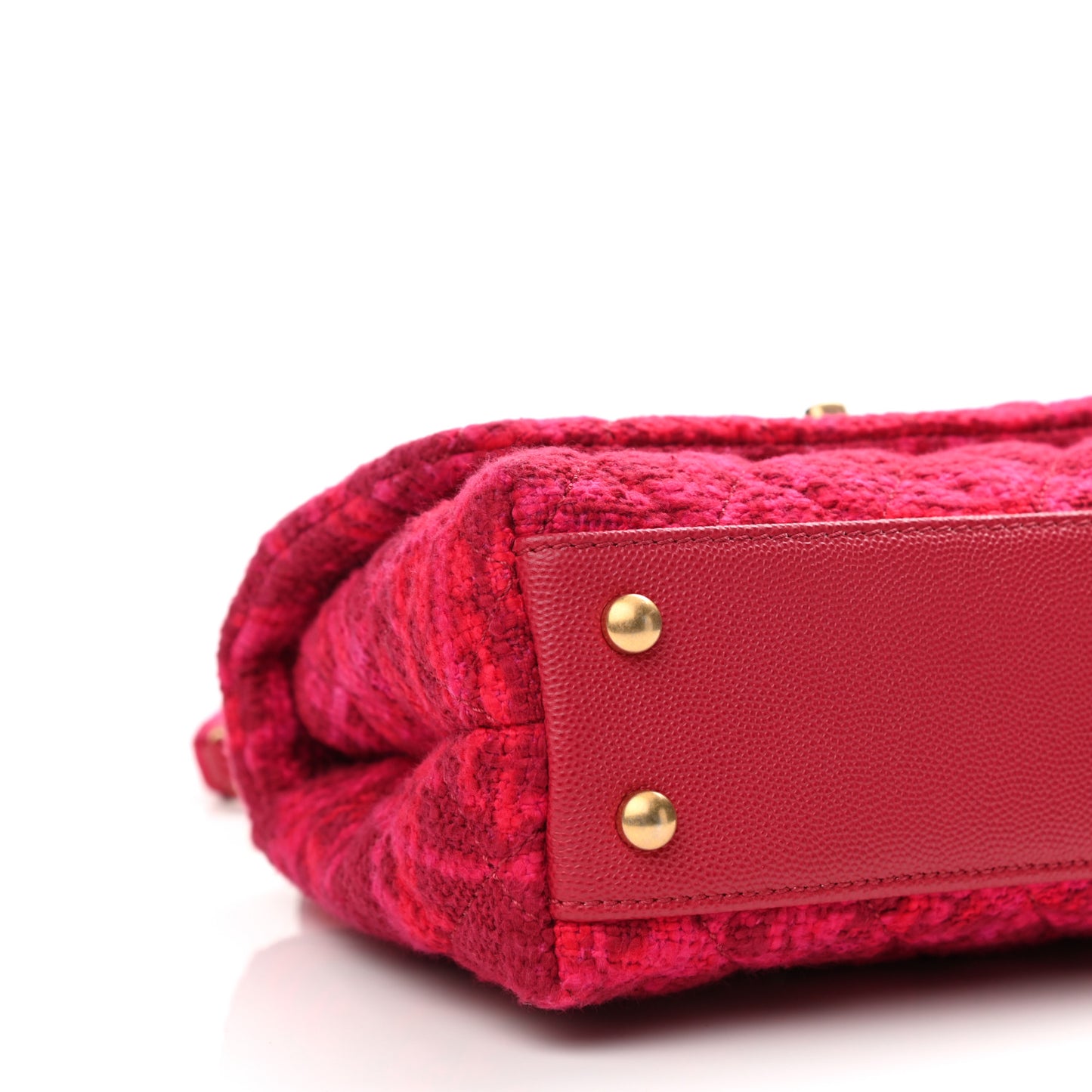 Tweed Mini Coco Handle Flap Fuchsia