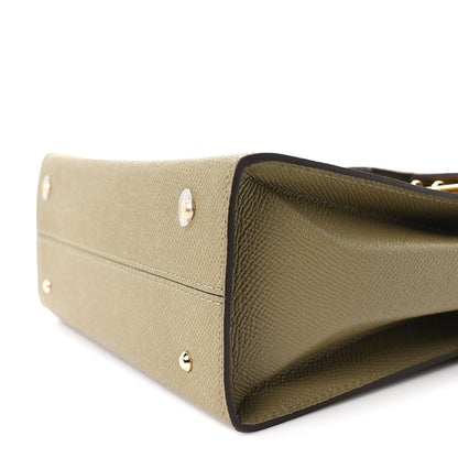 Delvaux Alpina Calfskin PM Tempete Satchel Argile 10 of 12