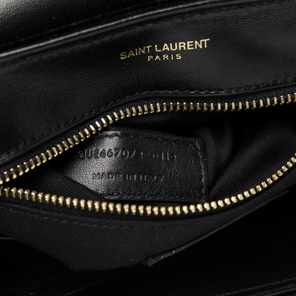 Saint Laurent Velvet Y Quilted Monogram Toy Loulou Chain Satchel French Black 8 of 9