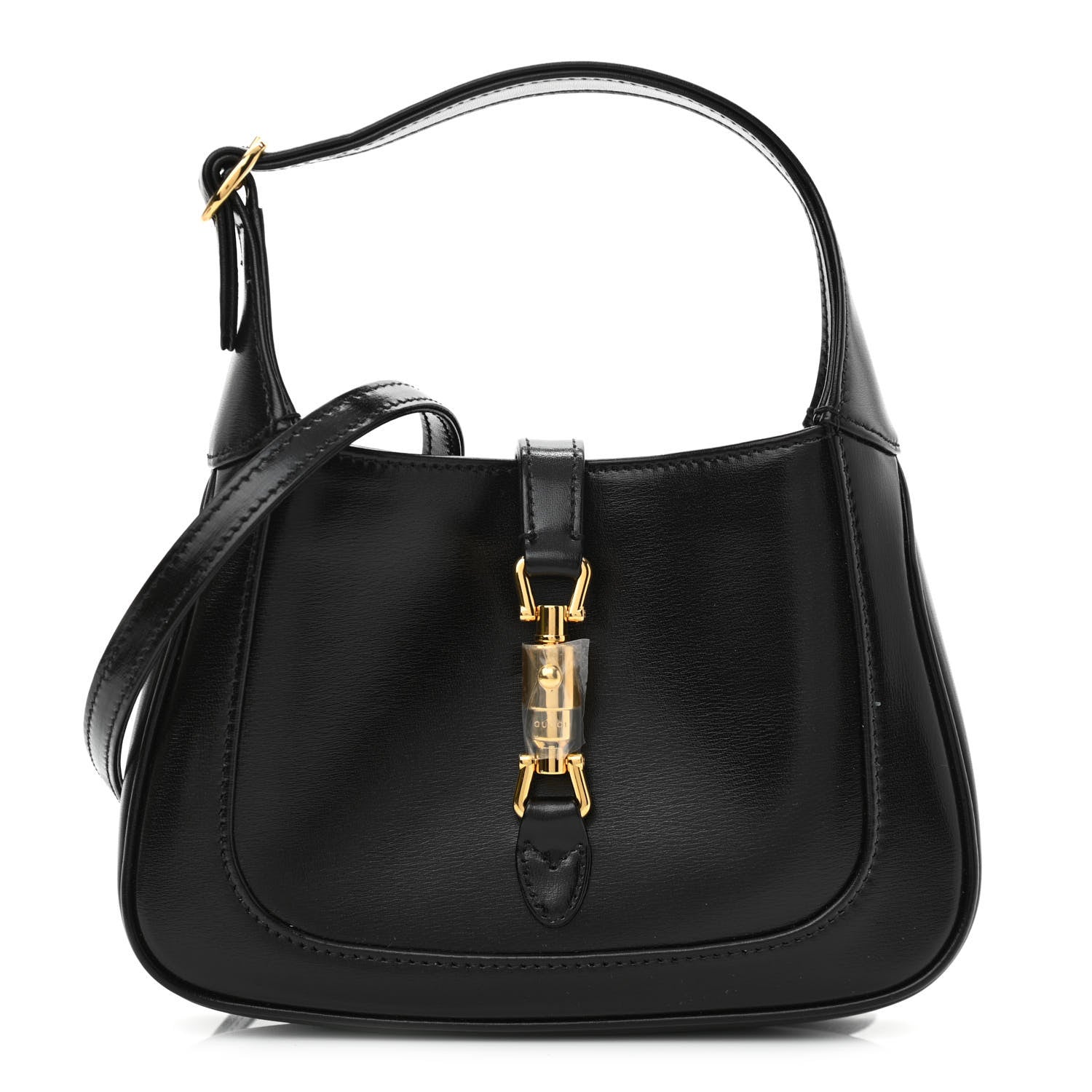Gucci Boarded Dyana Lux Calfskin Mini Jackie 1961 Hobo Black 1 of 13