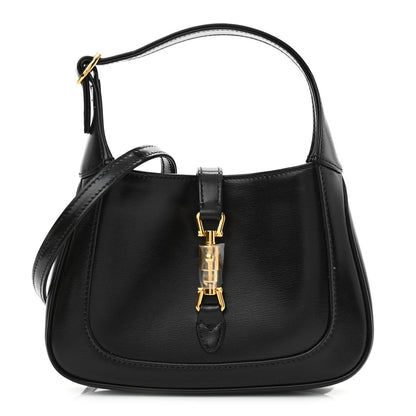 Gucci Boarded Dyana Lux Calfskin Mini Jackie 1961 Hobo Black 1 of 13