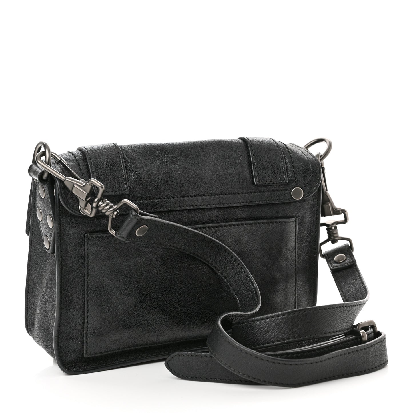 Lambskin PS1 Mini Pouch Messenger Black
