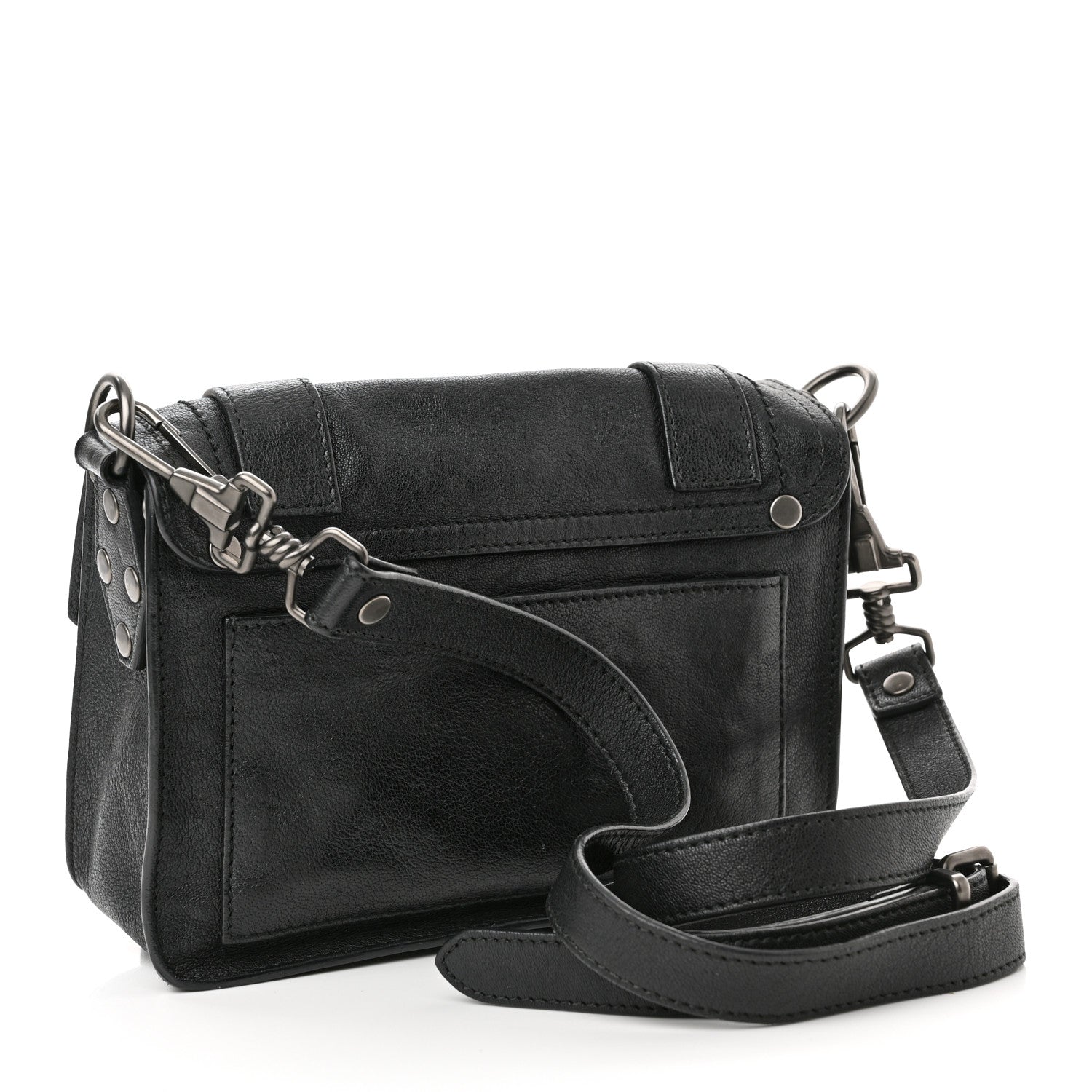 Proenza Schouler Lambskin PS1 Mini Pouch Messenger Black 3 of 11