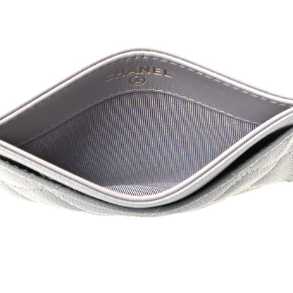 Chanel Caviar Quilted Card Holder Grey 4 of 4