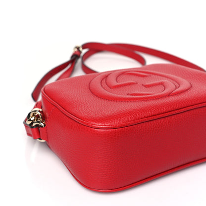 Gucci Pebbled Calfskin Small Soho Disco Bag Tabasco Red 8 of 9