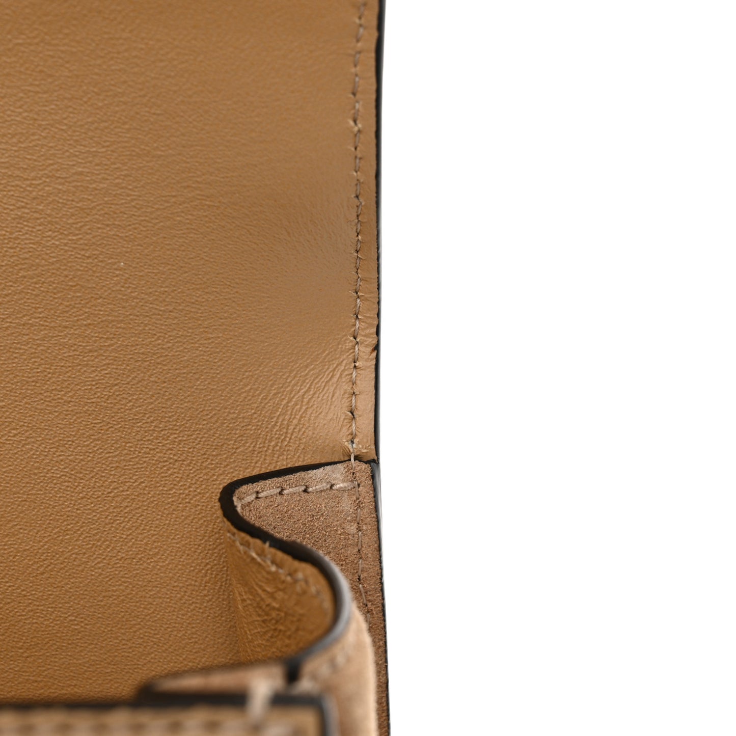 Calfskin Suede Small Boxyz Beige