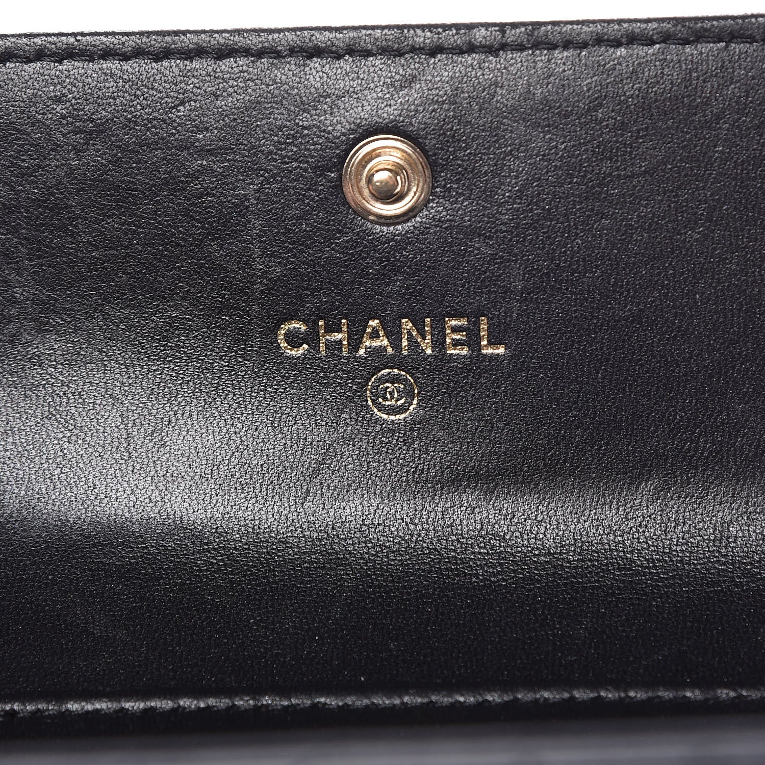 Chanel Patent Quilted Compact Boy Wallet Black 6 of 19