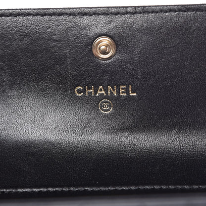 Chanel Patent Quilted Compact Boy Wallet Black 6 of 19