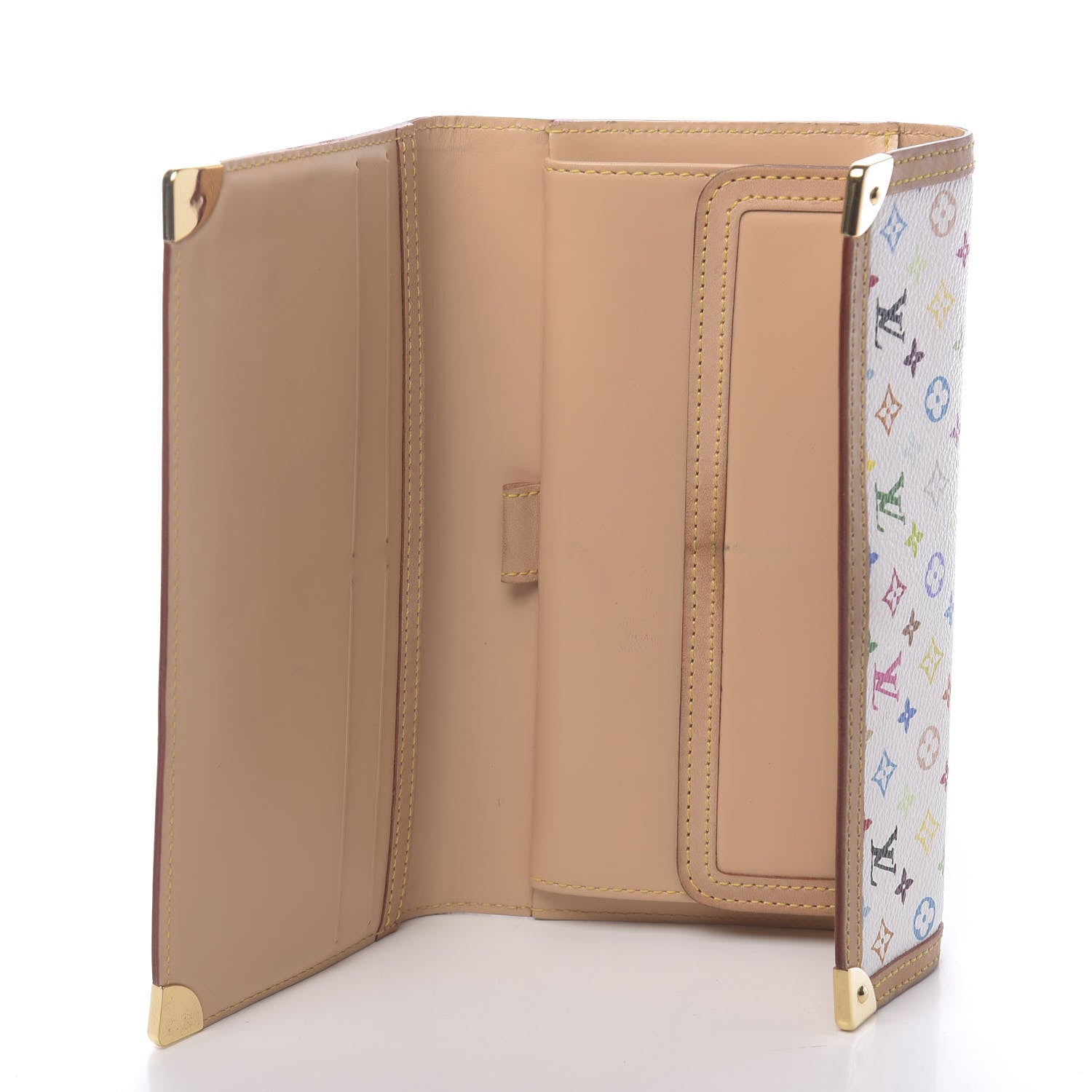 Louis Vuitton Monogram Multicolor Porte Tresor International Wallet White 5 of 13