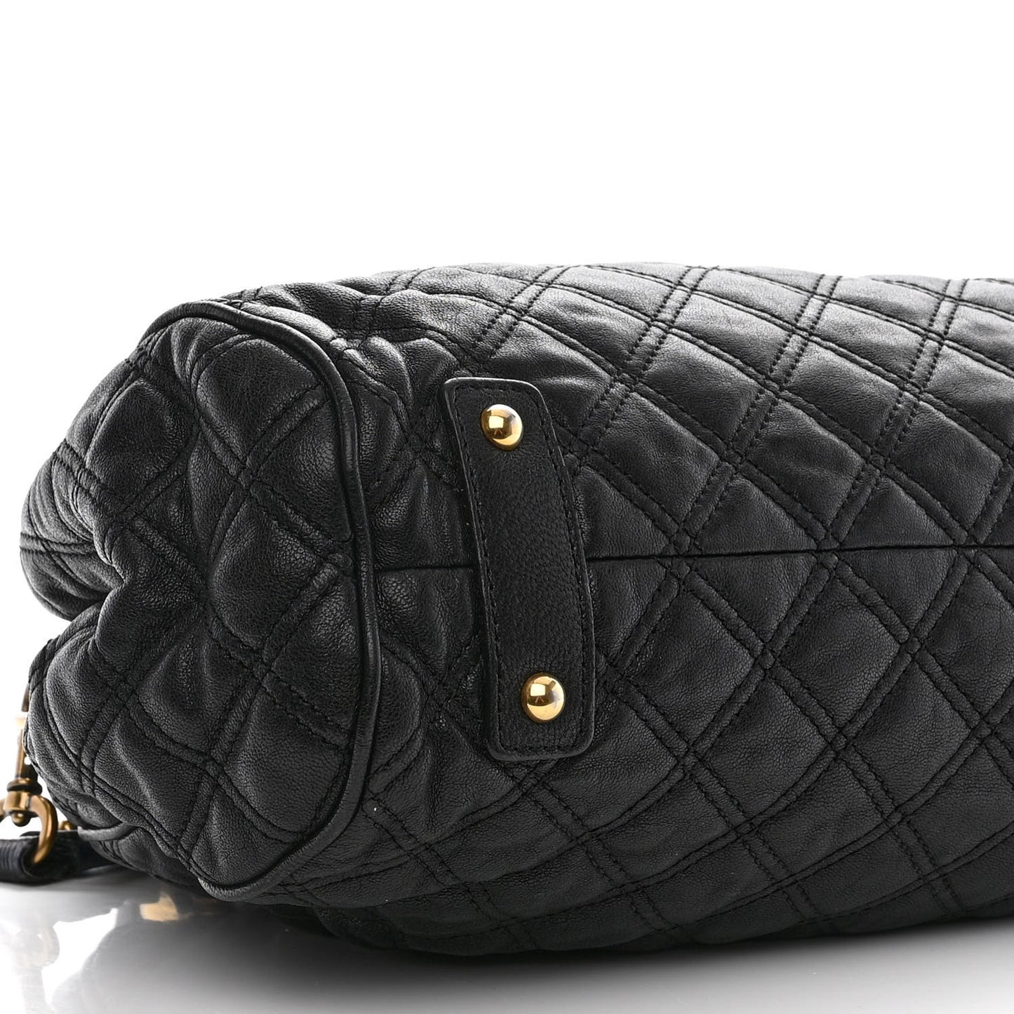 Calfskin Quilted Stam Black