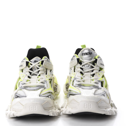Balenciaga Rubber Mesh Bi-Color Womens Track.2 Open Sneakers 37 White Fluo Yellow 2 of 7