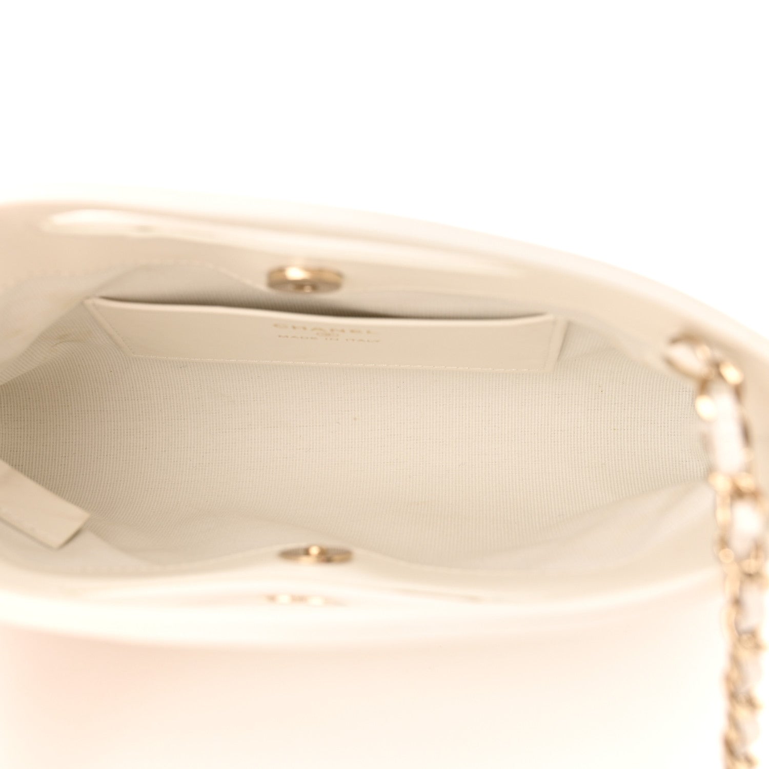 Chanel Shiny Crumpled Calfskin Quilted Nano 31 Shopping Bag White 5 of 11