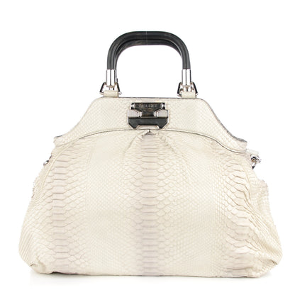 Celine Python Frame Tote White 1 of 7