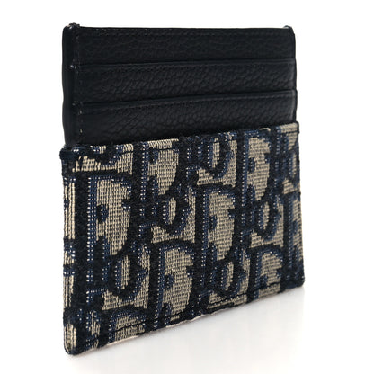 Christian Dior Grained Calfskin Oblique Card Holder Black 3 of 8