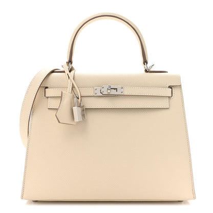 Hermes Epsom Kelly Sellier 25 Craie 1 of 11