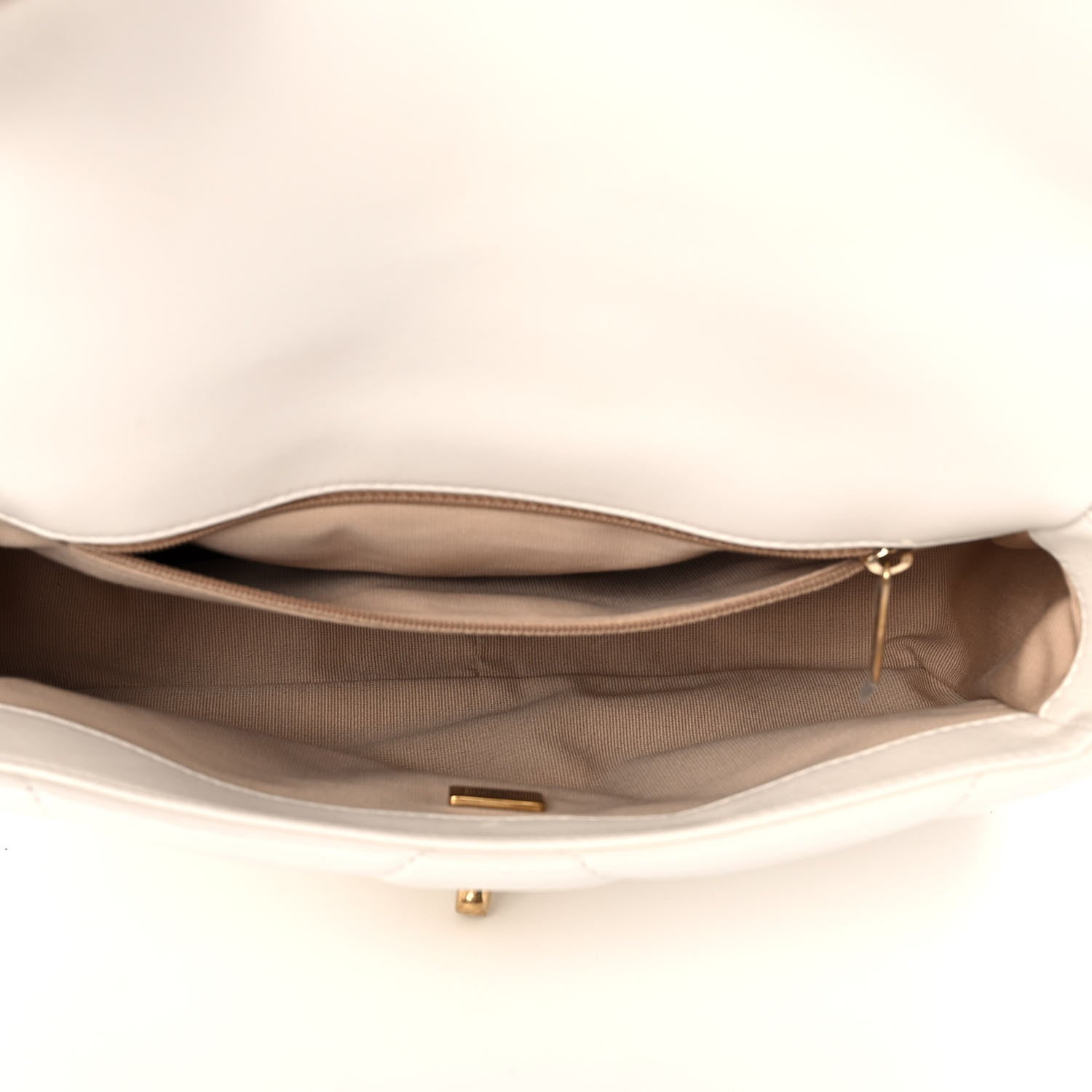 Chanel Lambskin Quilted Medium Chanel 19 Flap White 5 of 10