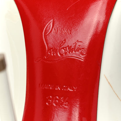 Christian Louboutin Patent Pigalle Follies 100 Pumps 36.5 Snow 6 of 14