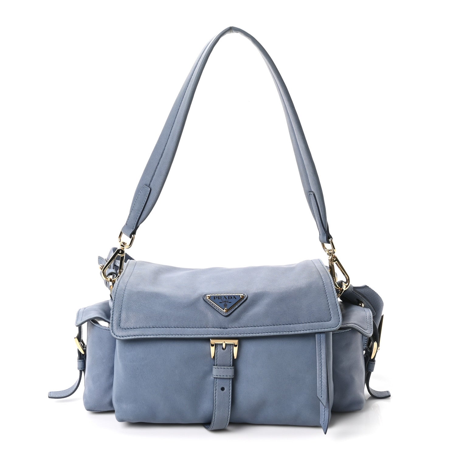 Prada Nappa Medium Explore Shoulder Bag Aviation Blue 1 of 10