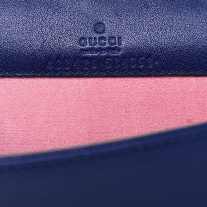 Gucci Velvet Matelasse GG Marmont Mini Bag Cobalt Blue 6 of 14