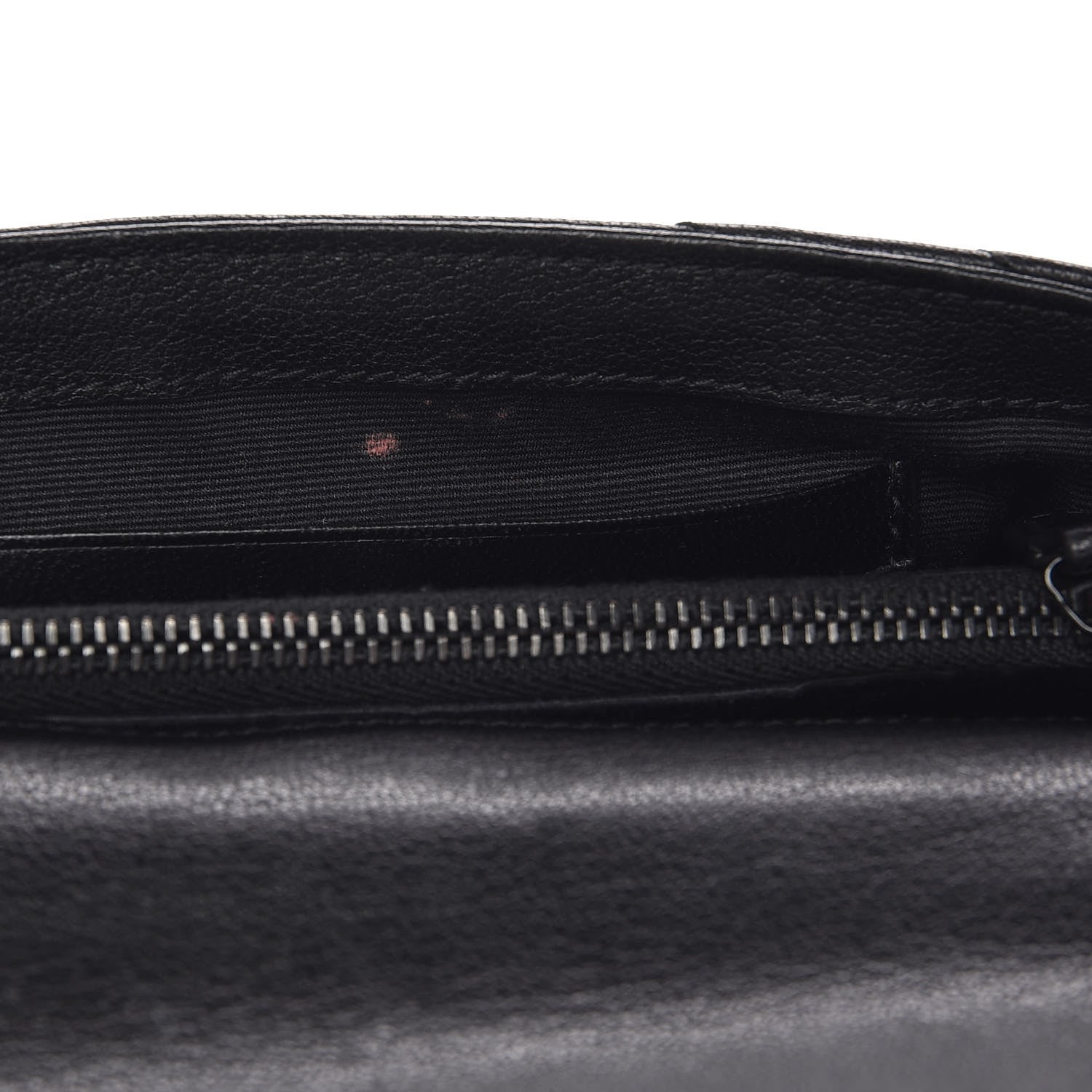 Saint Laurent Sheepskin Matelasse Chevron Monogram College Chain Wallet Black 8 of 9