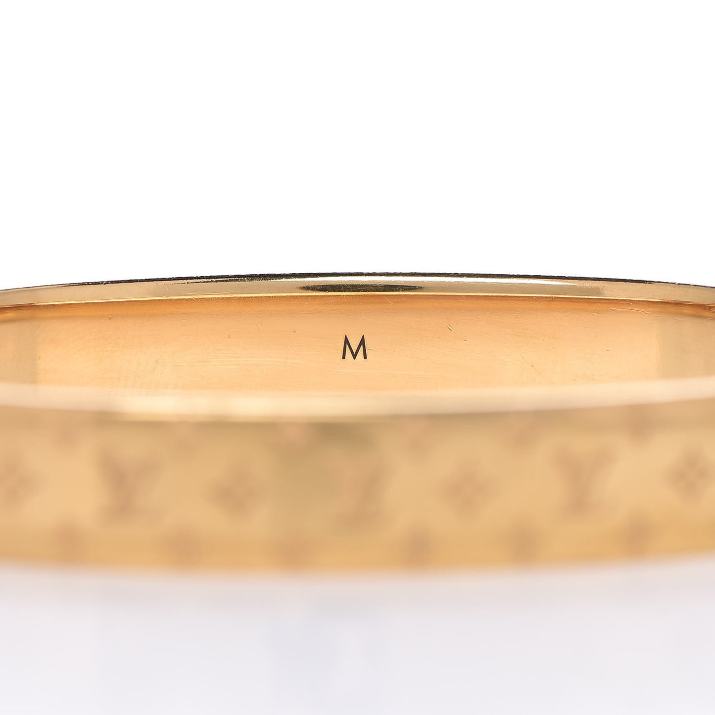 Brass Monogram Nanogram Cuff M Gold