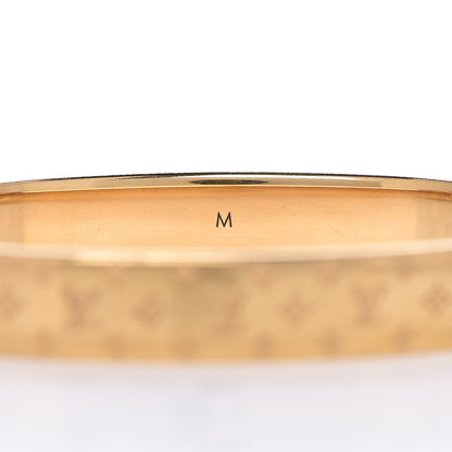 Louis Vuitton Brass Monogram Nanogram Cuff M Gold 5 of 6