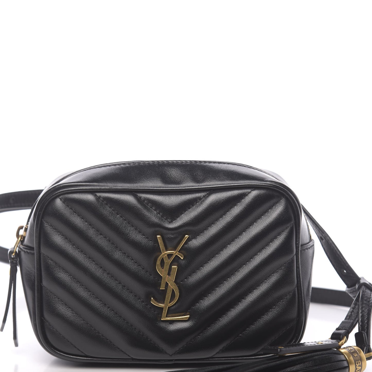 Calfskin Matelasse Monogram Lou Belt Bag Black