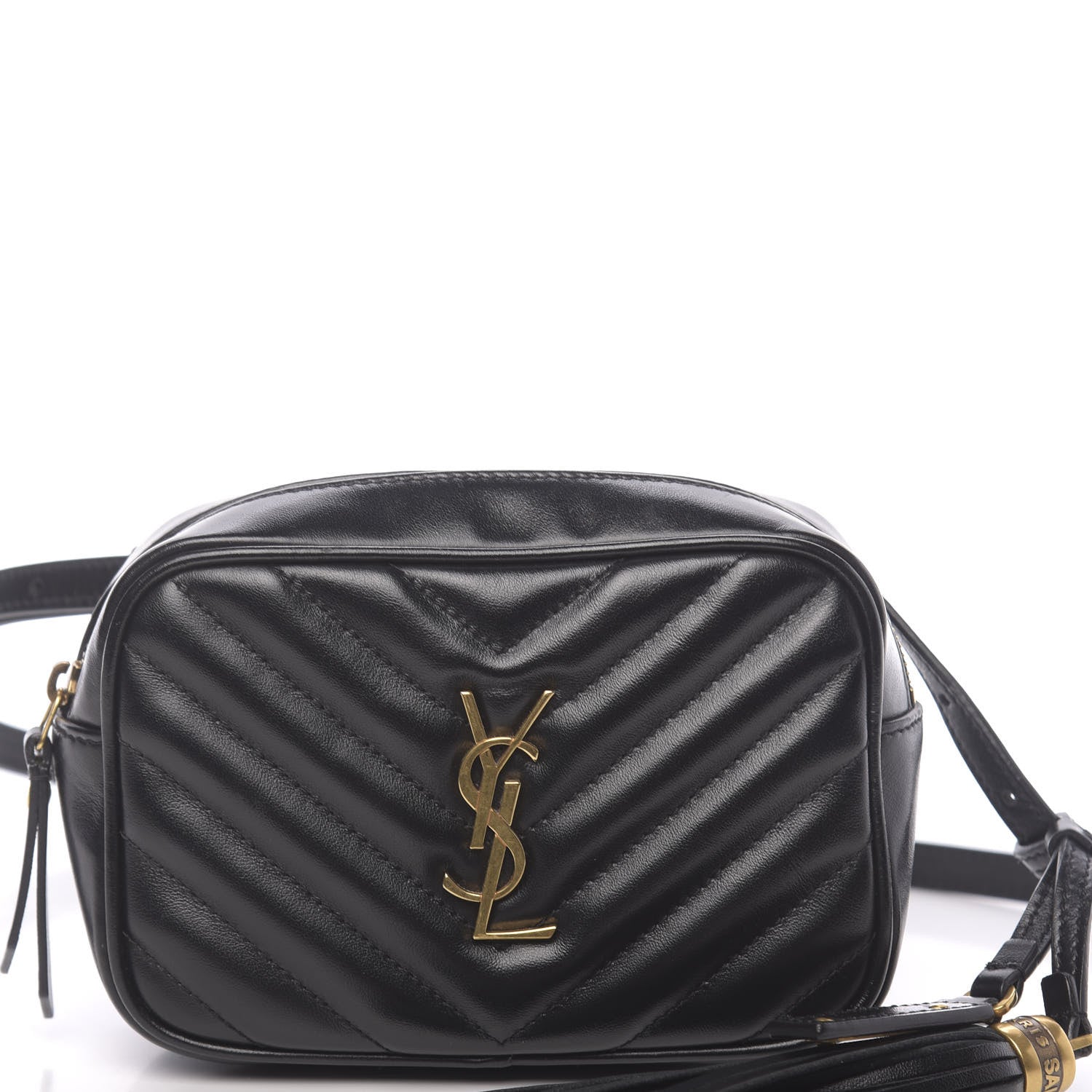 Saint Laurent Calfskin Matelasse Monogram Lou Belt Bag Black 7 of 9