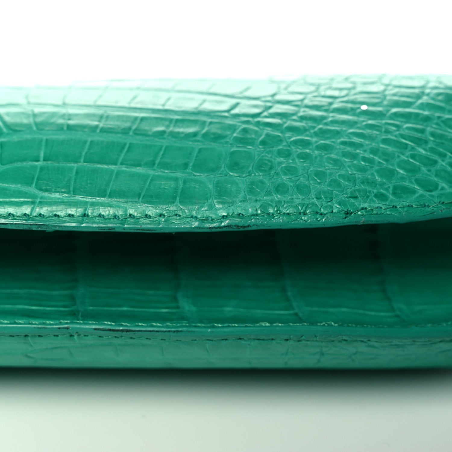 Nancy Gonzalez Crocodile Kisslock Clutch Green 9 of 14