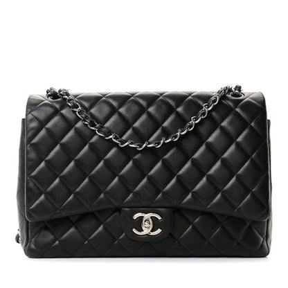 Chanel Lambskin Quilted Maxi Single Flap Black 1 of 11