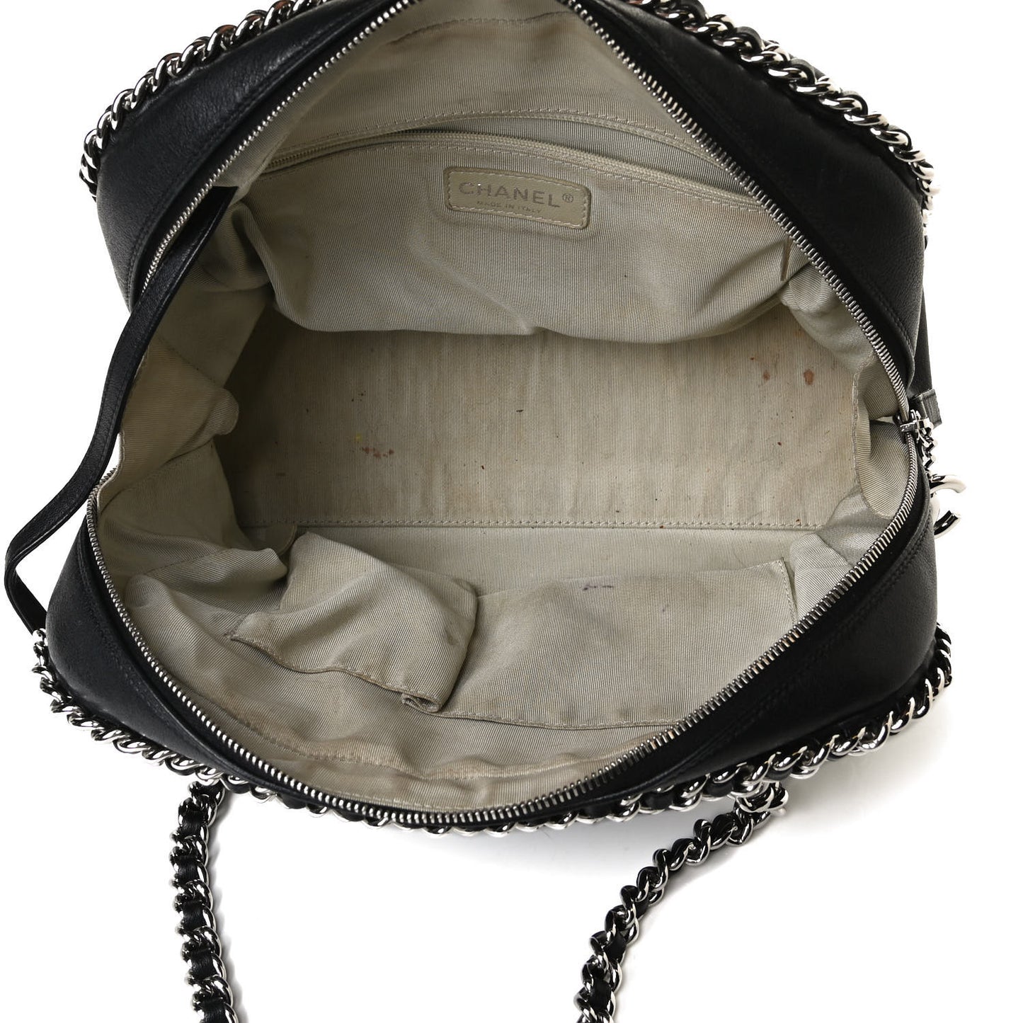 Calfskin Chain Around Bowler Black