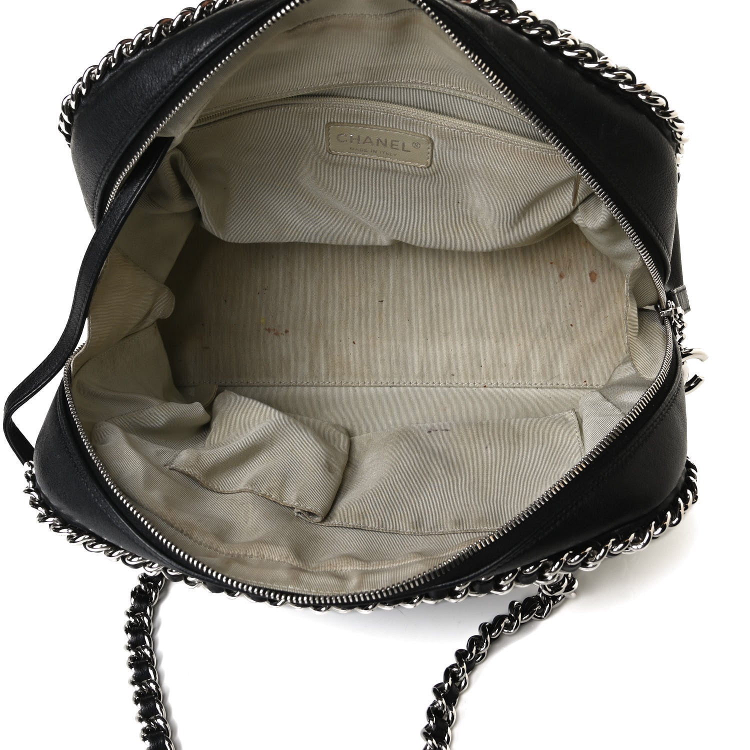 Chanel Calfskin Chain Around Bowler Black 4 of 16