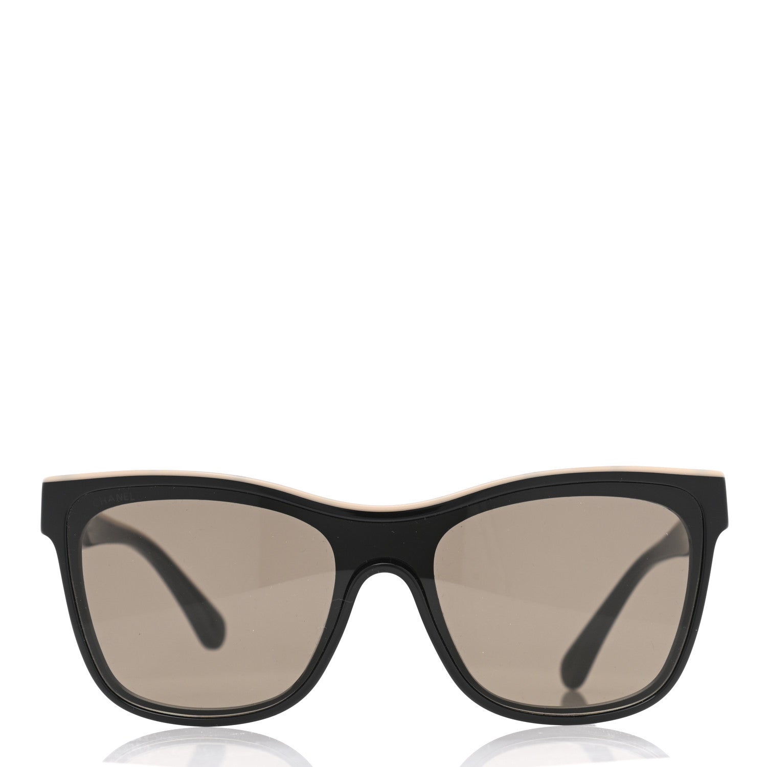 Chanel Acetate Logo Shield Sunglasses 5418 Black 2 of 9