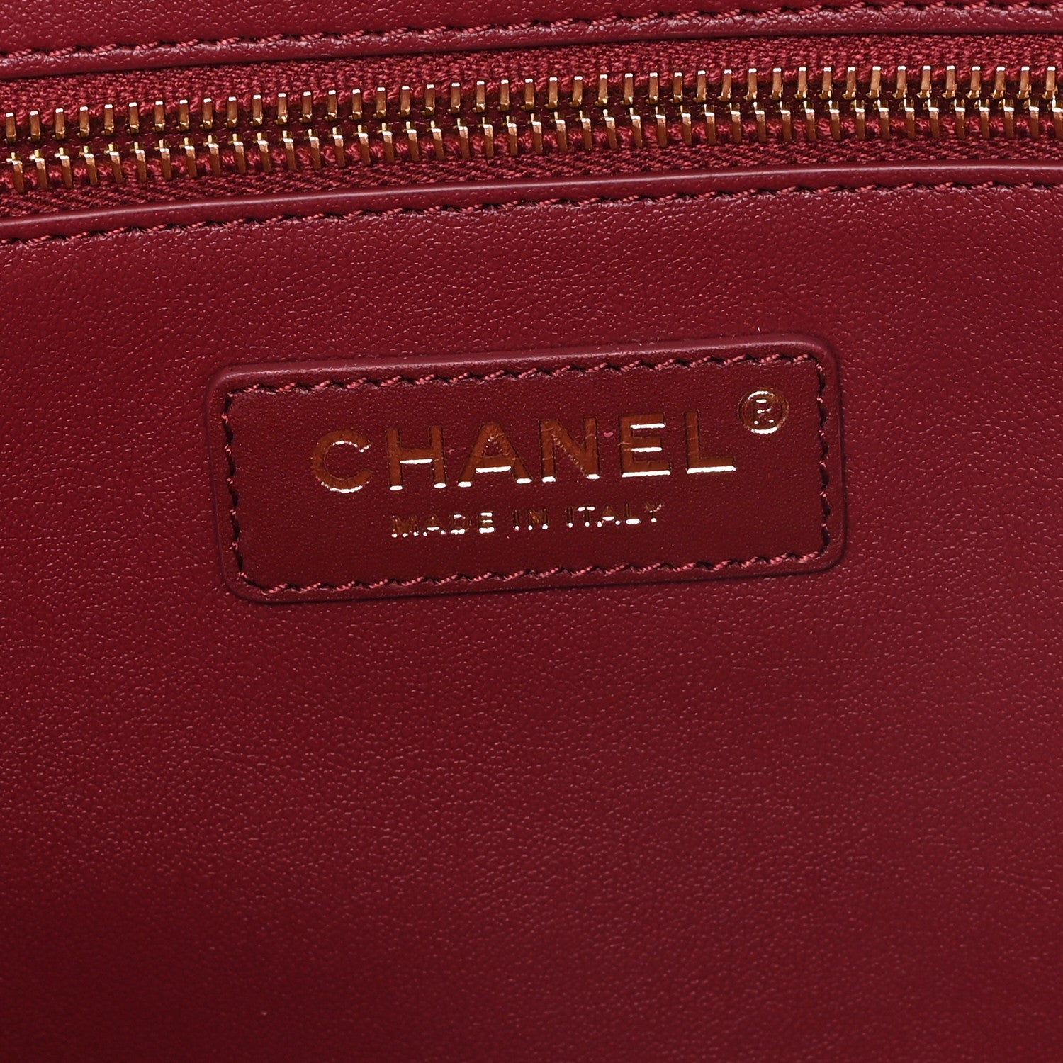 Chanel Calfskin Crocodile Embossed Archetype Large Shopping Tote Burgundy Burgundy 6 of 10