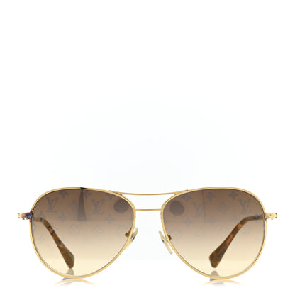 Louis Vuitton Conspiration Pilote Sunglasses Z0164U Gold 2 of 6
