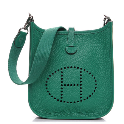 Hermes Taurillon Clemence Evelyne TPM Vert Vertigo 1 of 8