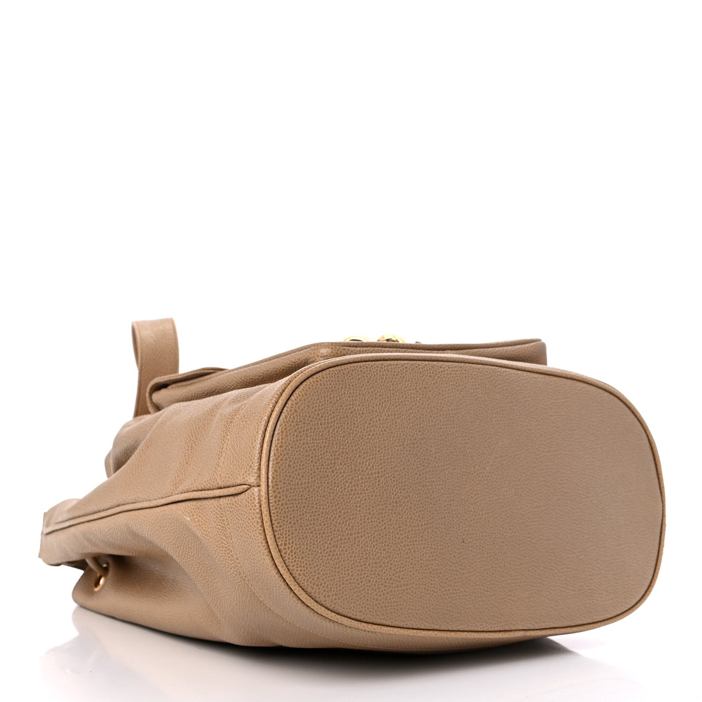Caviar Drawstring Shoulder Bag Beige