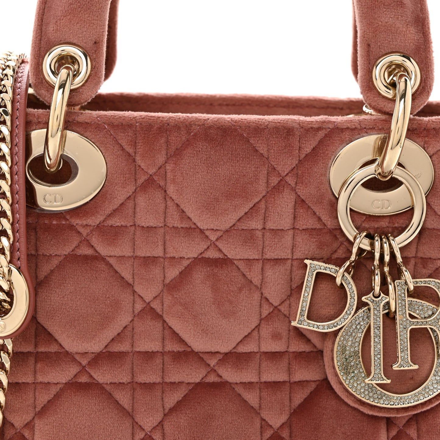 Velvet Mini Lady Dior Pink