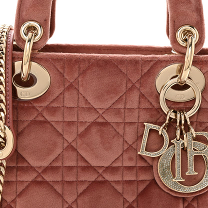 Christian Dior Velvet Mini Lady Dior Pink 8 of 10