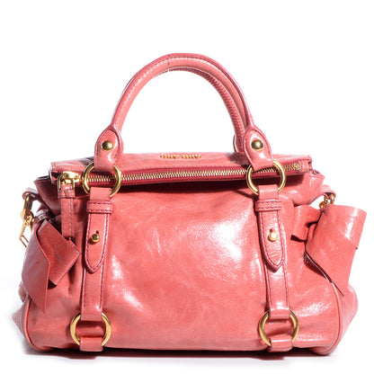 Miu Miu Vitello Lux Mini Bow Bag Rosa 1 of 12