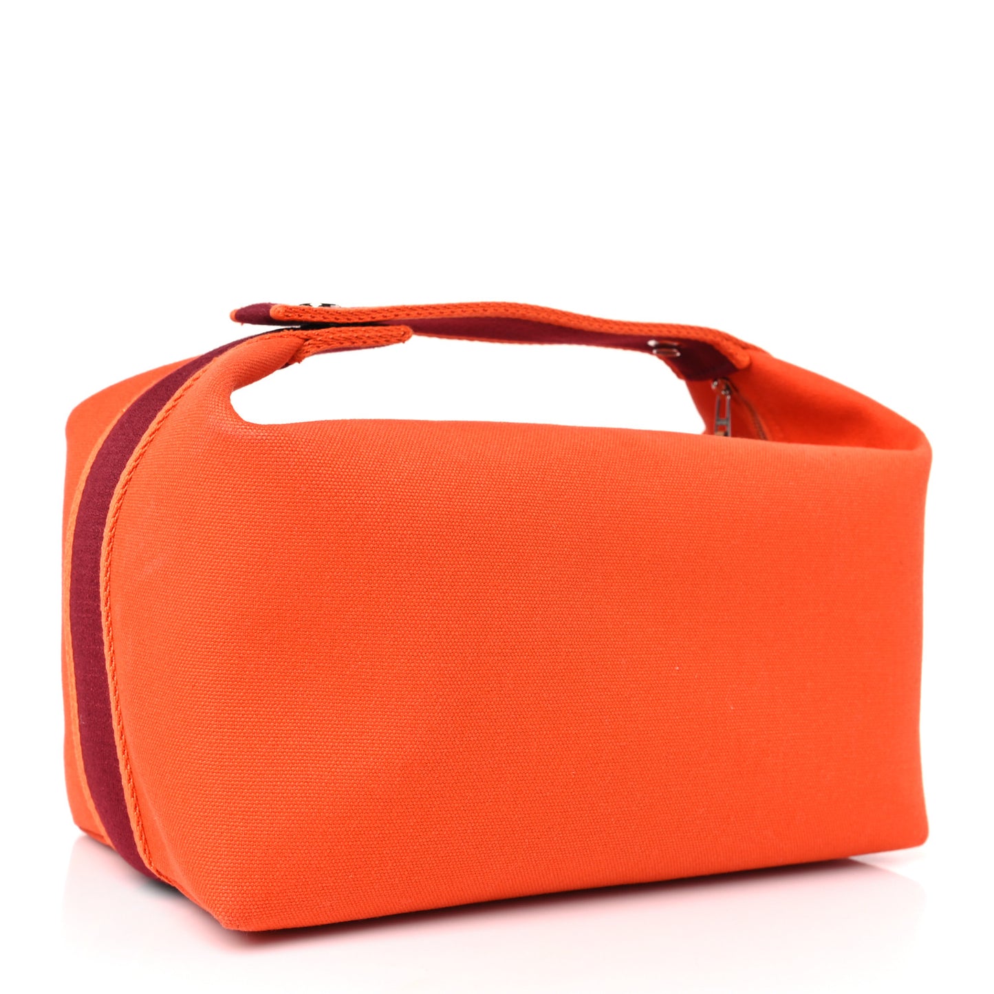 Canvas Large Bride-A-Brac Pouch Orange Feu Burgundy
