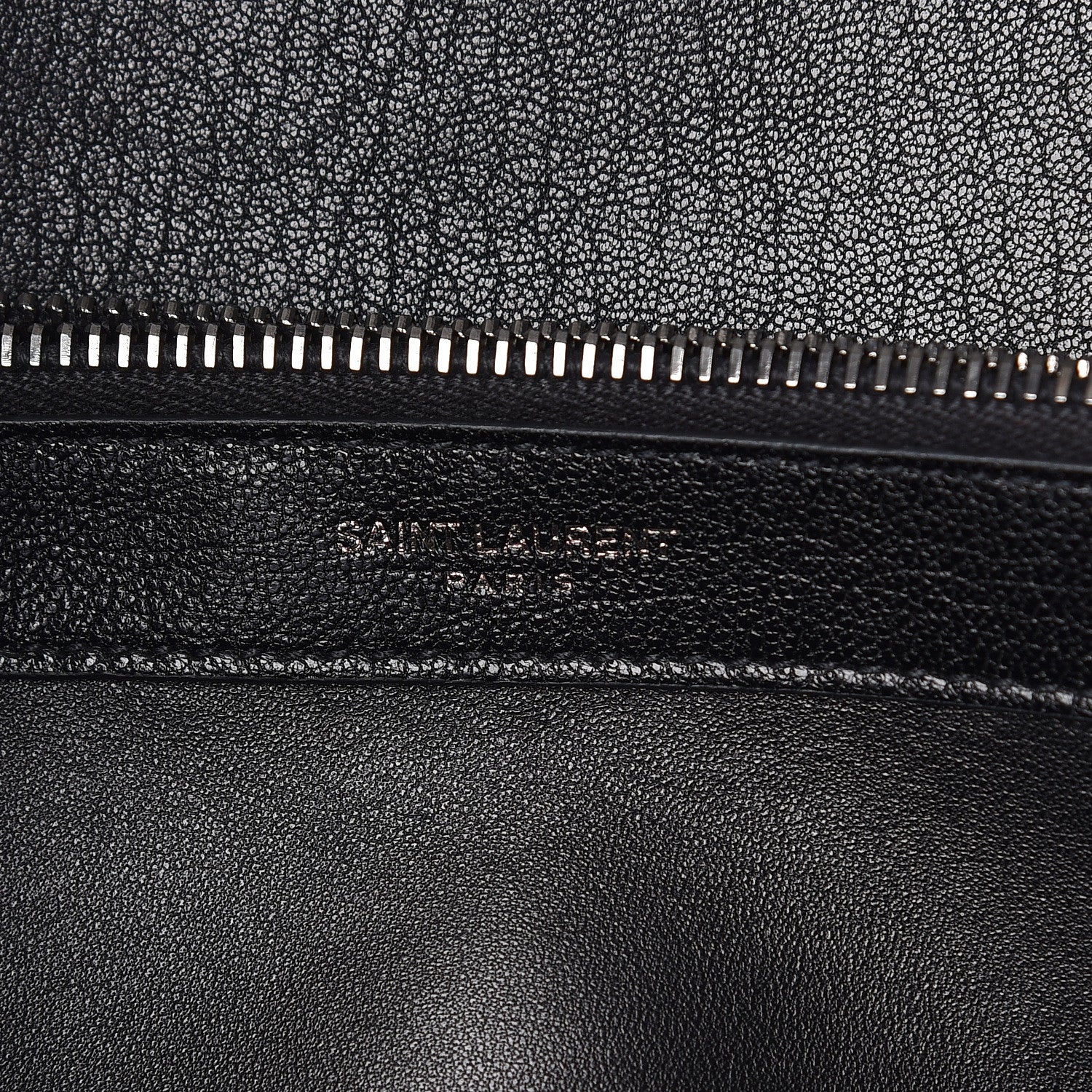 Saint Laurent Calfskin Mixed Matelasse Triquilt Large Monogram Satchel Black 6 of 10
