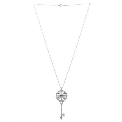Tiffany Platinum Diamond Kaleidoscope Key Pendant Necklace 3 of 7