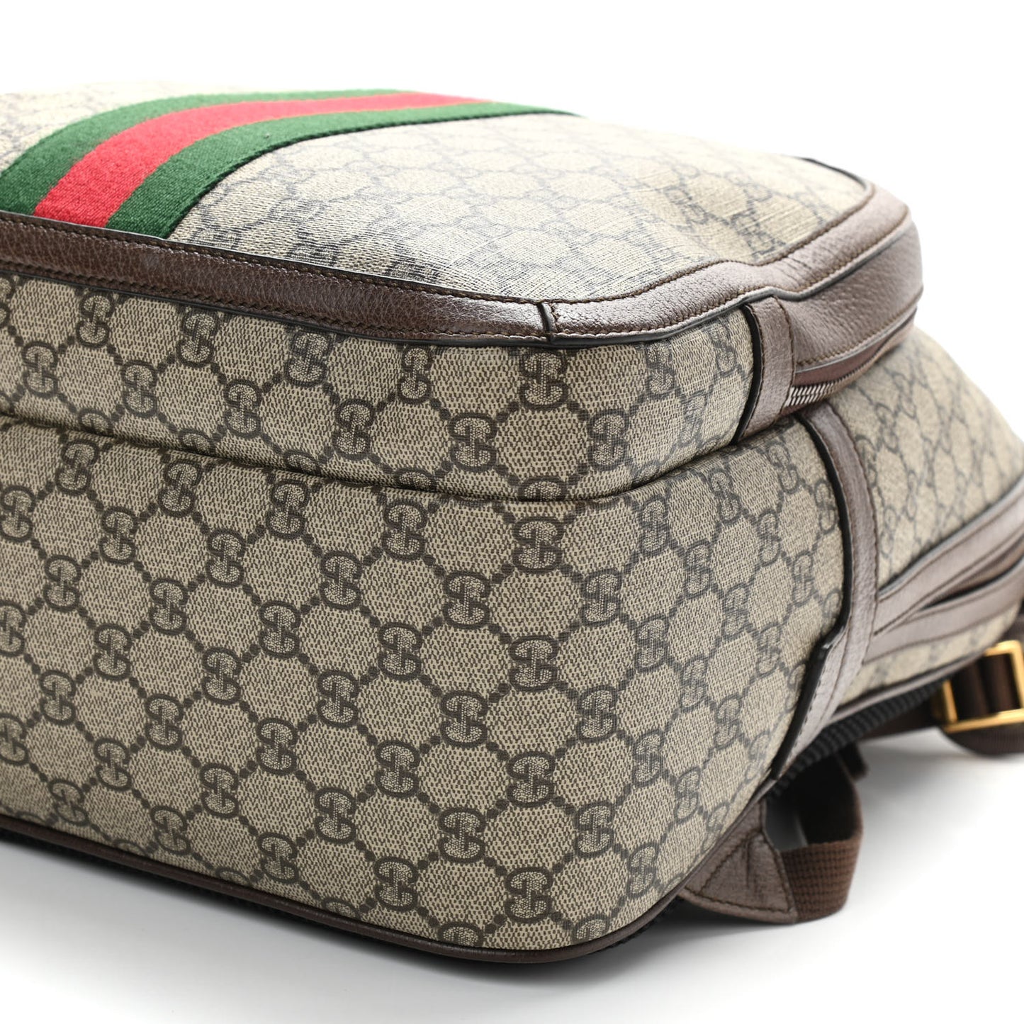 GG Supreme Monogram Medium Ophidia Day Backpack Brown