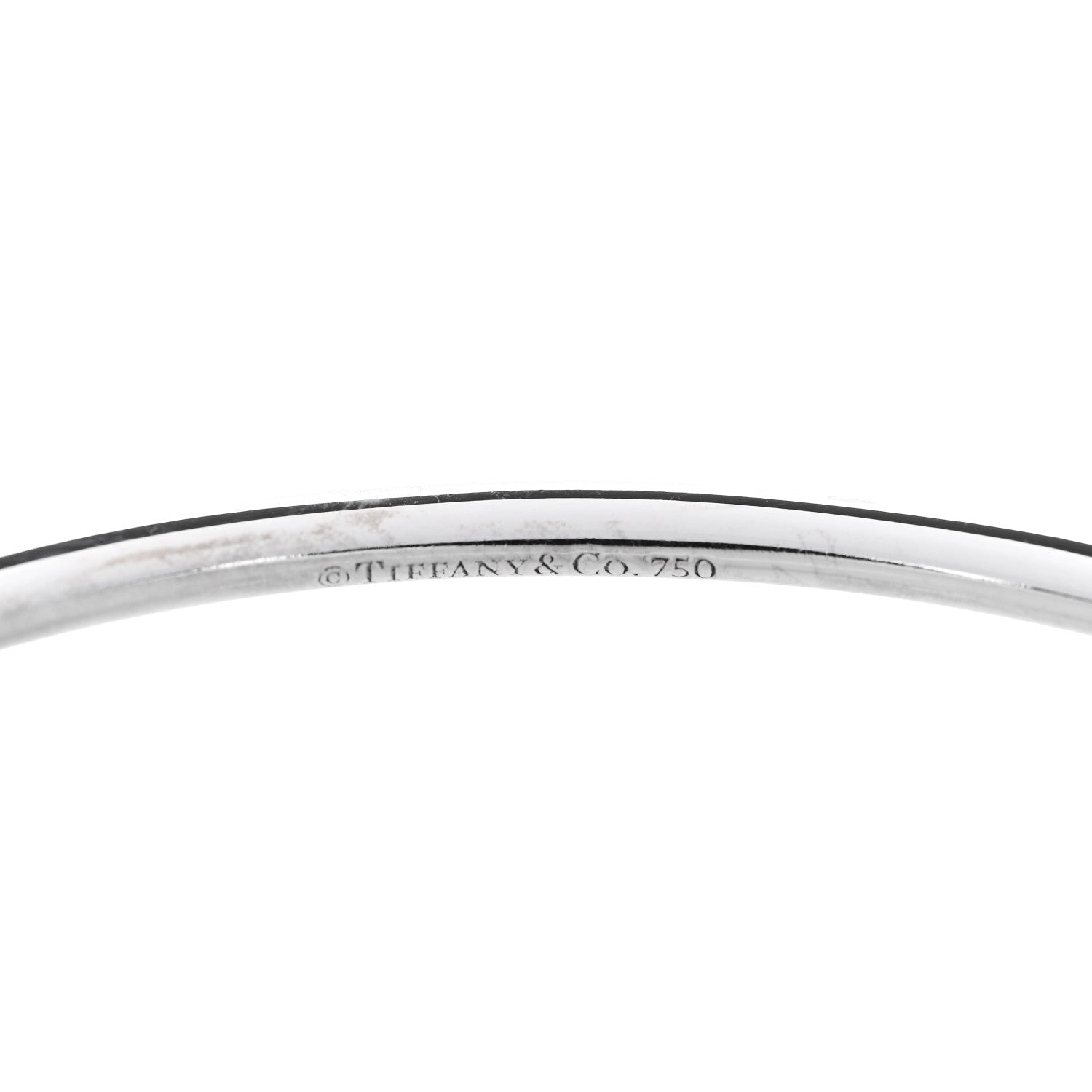 Tiffany 18K White Gold Diamond Metro Bangle Bracelet 4 of 4